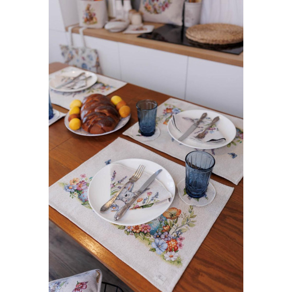 Фото - Салфетка для сервировки Прованс Пасхальная гобеленовая Соцветие 35х45 см (044132)