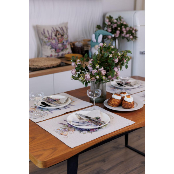 Фото - Серветка для сервірування Прованс Гобеленова Лавандовий садочок 35х45 см (044140)