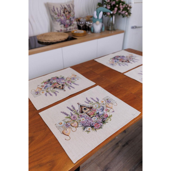 Фото - Серветка для сервірування Прованс Гобеленова Лавандовий садочок 35х45 см (044140)