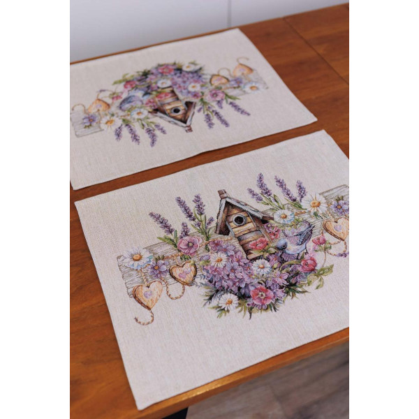 Фото - Серветка для сервірування Прованс Гобеленова Лавандовий садочок 35х45 см (044140)