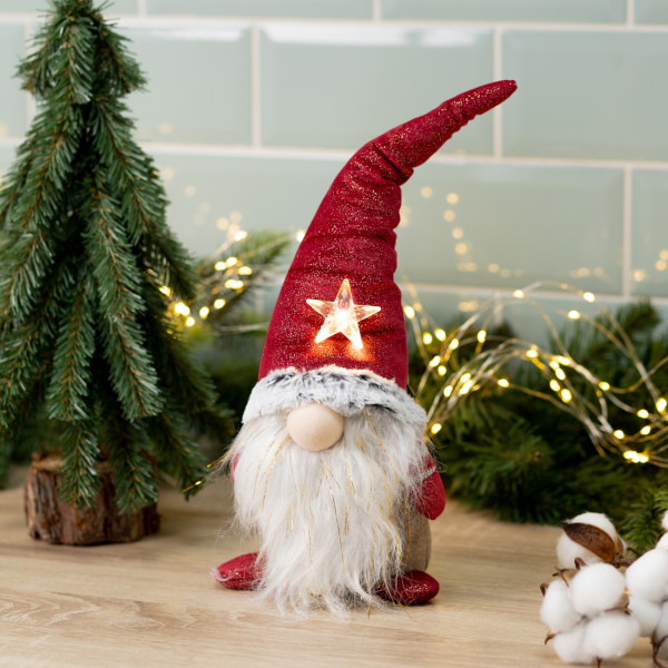 Фото - Декор New Year Гном Novogod'ko Гном в червоному 37 см (974624)