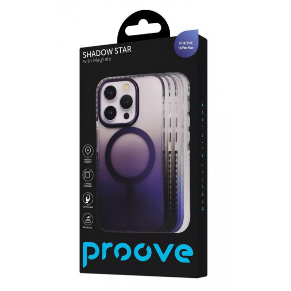 Фото - Чохол для смартфону Proove Shadow Star Case with Magnetic Ring iPhone 16 Pro Max Blue (PCSSIP16PM12)
