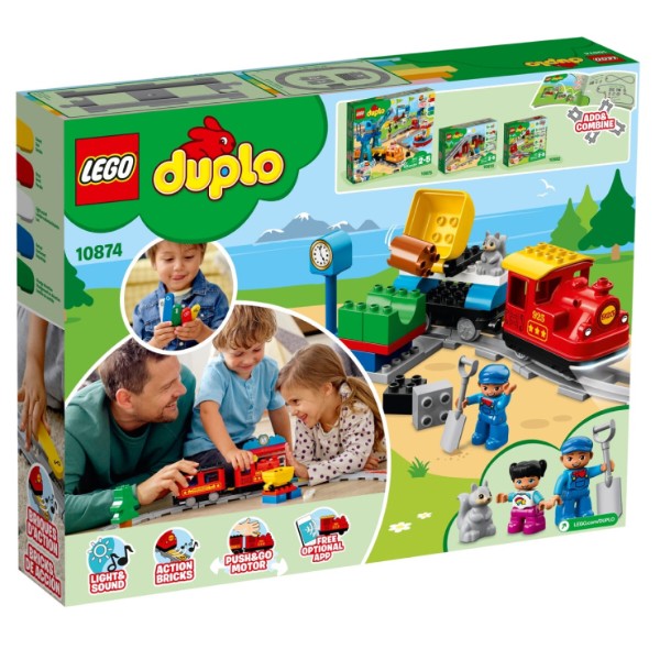 Фото - Конструктор LEGO DUPLO Поезд на паровой тяге (10874)