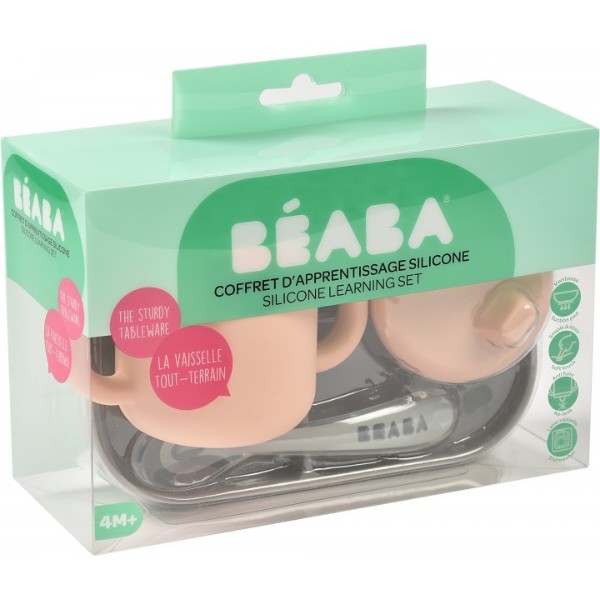 Фото - Набір дитячий 3 пр. Beaba Pink/Gray(913527)