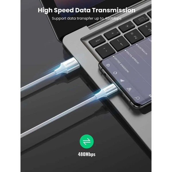 Фото - Кабель UGREEN USB 2.0 AM-Type-C M 3m US288 (60409)