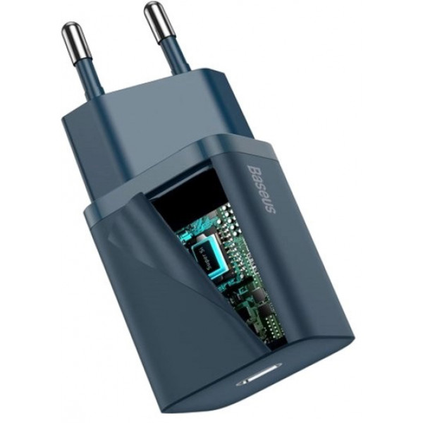 Фото - Сетевое зарядное устройство Baseus 1xUSB 20W USB-C+Cable Type-C (TZCCSUP-B03)