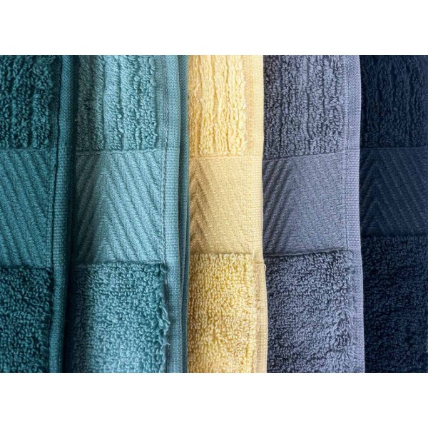 Фото - Рушник для рук GM Textile жовтий махровий зеро твіст з бордюром 40х70