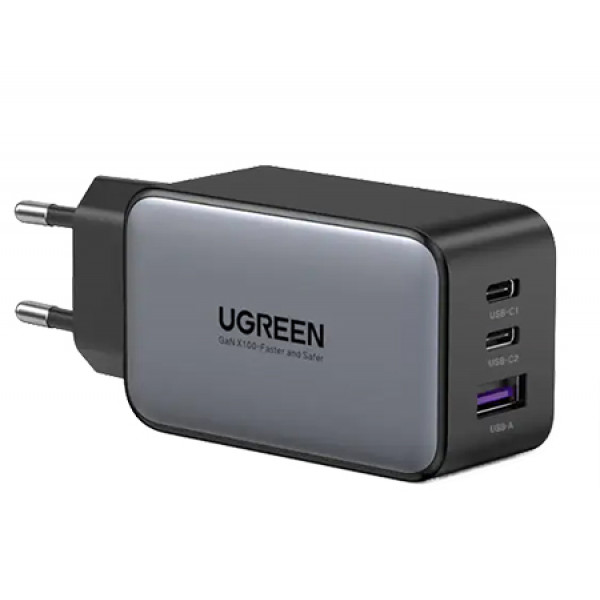 Фото - Мережевий зарядний пристрій UGREEN CD224 USB-A+2*USB-C 65W  GaN Tech Fast  Black (10335)