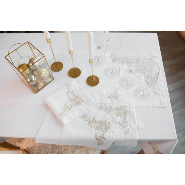 Фото - Салфетка для сервировки Едельвіка Сияние 40х30 серебряный (377-17/00)