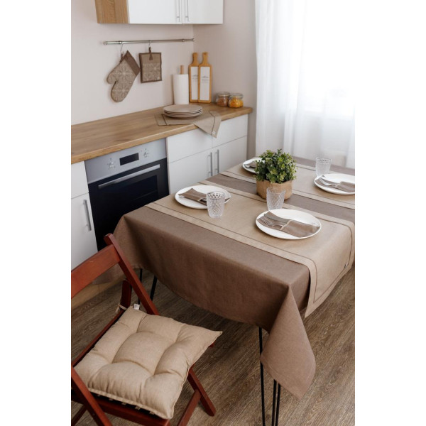 Фото - Подушка для стільця Прованс Кориця Мокко 40х40 см (041217)