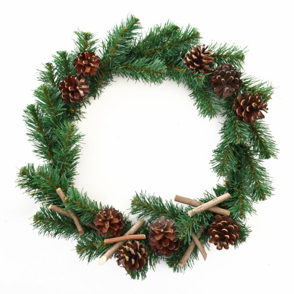 Фото - Вінок штучний YES! Fun прикрасами Різдвяна ніч 40 см (904204)