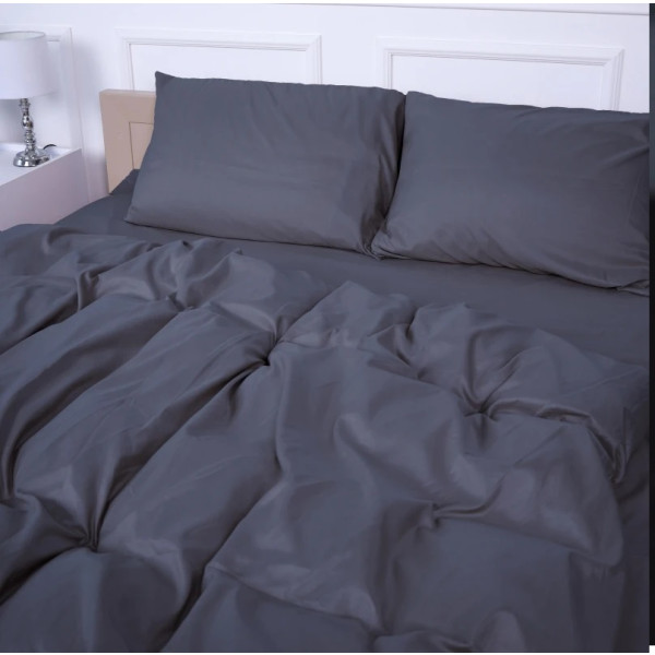 Фото - Простынь двуспальная MirSon Soft Elegance №19-0000 Monument 180х200 см (2200010916799)
