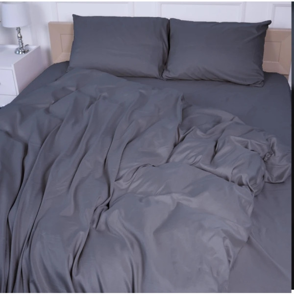Фото - Простынь двуспальная MirSon Soft Elegance №19-0000 Monument 180х200 см (2200010916799)