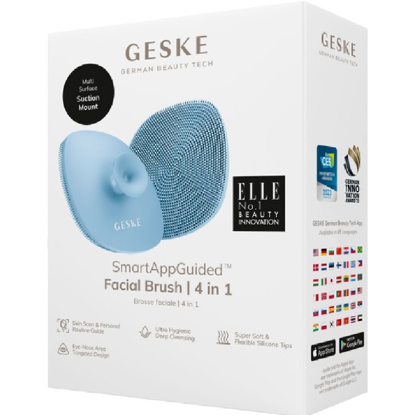 Фото - Щітка для чищення обличчя GESKE Facial Brush 4 в 1 аквамарин з тримачем (GK000038AQ01)