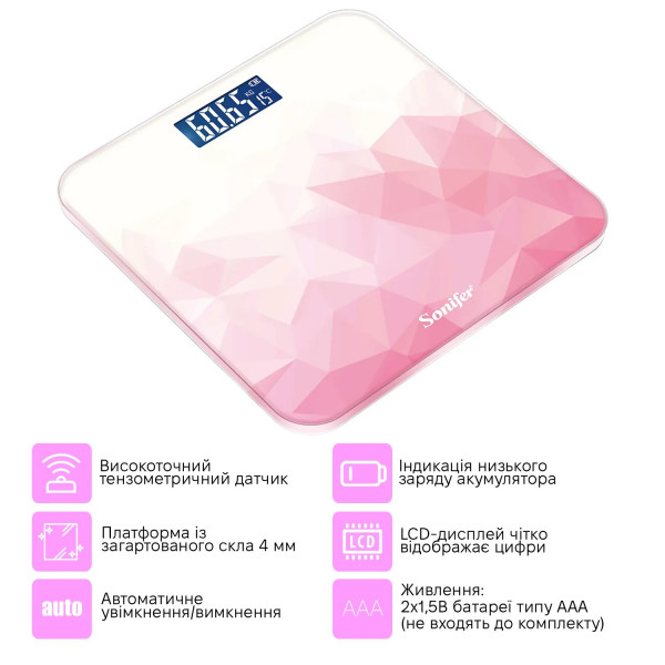 Фото - Ваги підлогові Sonifer SF-1909 pink