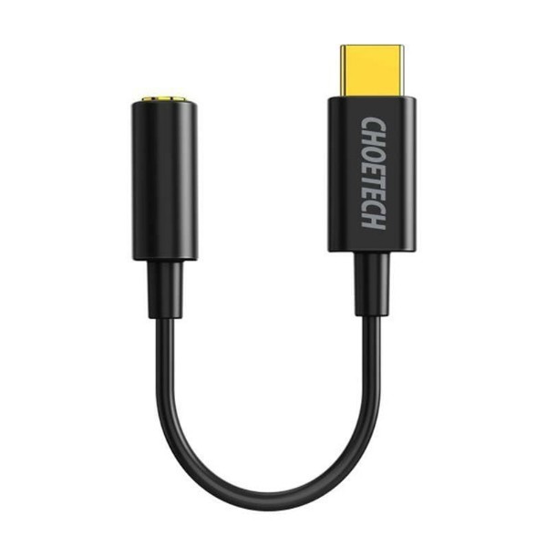 Фото - Перехідник аудіо Choetech Type-C 3.5 mm CDLA (AUX003-BK)