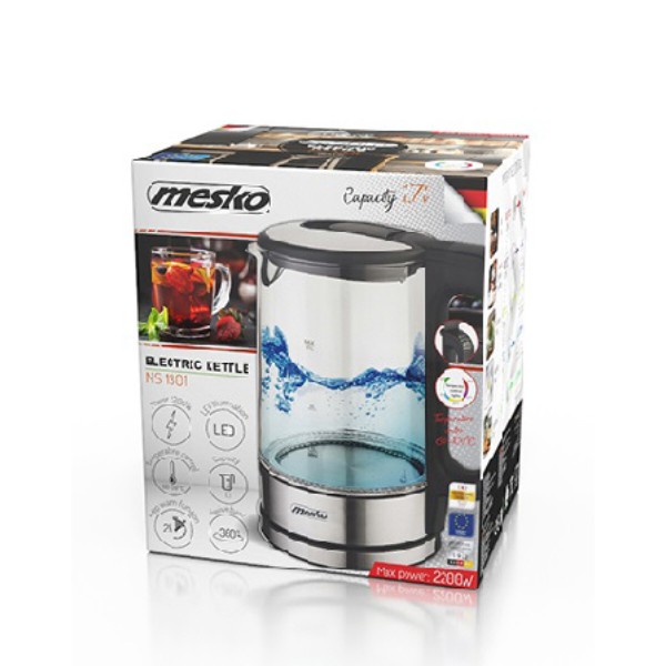 Фото - Електричний чайник Mesko MS 1301 Black