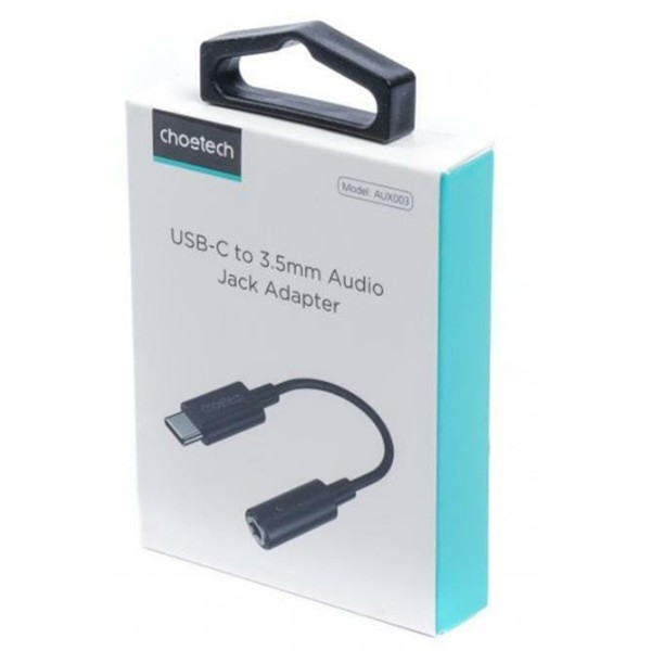 Фото - Перехідник аудіо Choetech Type-C 3.5 mm CDLA (AUX003-BK)