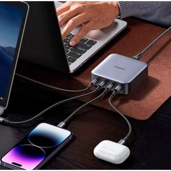 Фото - Мережевий зарядний пристрій UGREEN CD328 4xUSB 100W GaN 3хUSB-C+USB-A (90928)