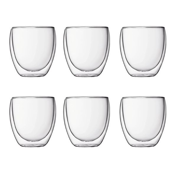 Фото - Набір склянок з подвійними стінками Bodum Pavina 250 мл 6 шт (4558-10-12)