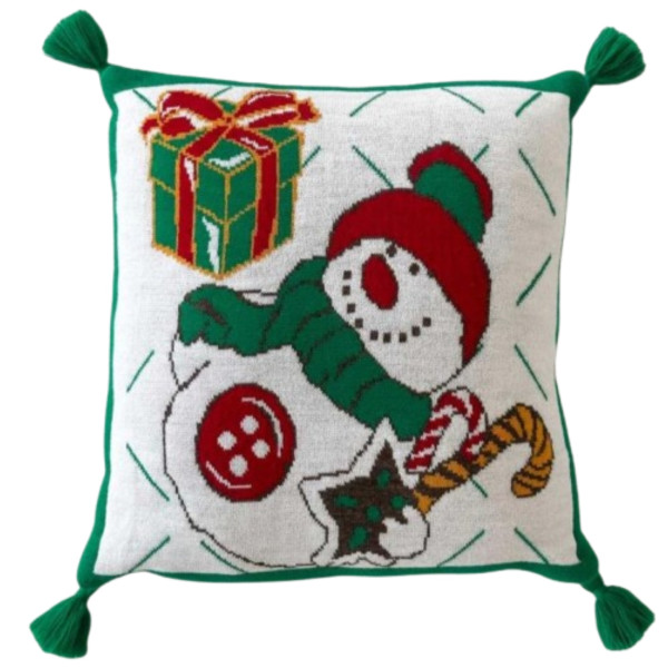 Фото - Подушка декоративна Прованс Сніговик 45х45 см (028053)