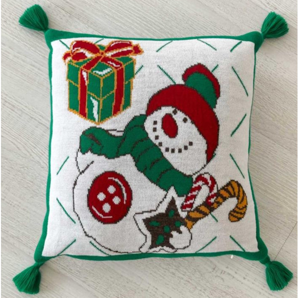 Фото - Подушка декоративна Прованс Сніговик 45х45 см (028053)