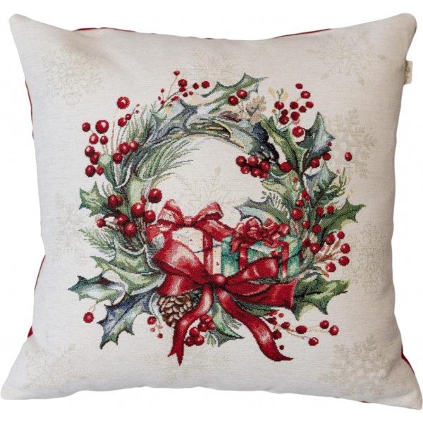 Фото - Наволочка Прованс Снігова зима Вінок 45х45 (037189) Фото - Наволочка Прованс Снігова зима Вінок 45х45 (037189)