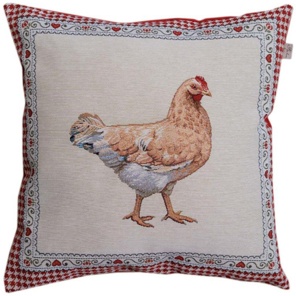 Фото - Подушка декоративна Прованс Гобеленова Добробут курочка 45х45 см (044440)