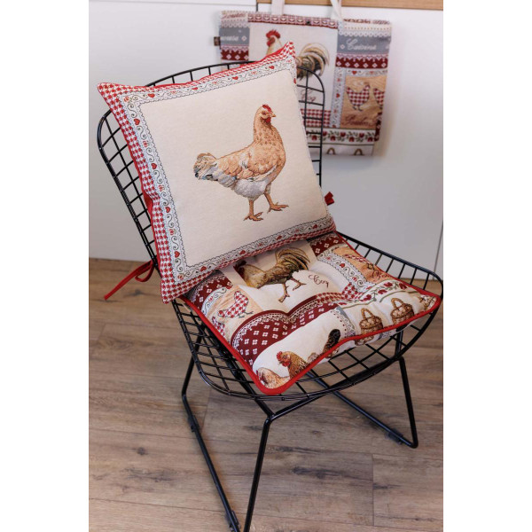 Фото - Подушка декоративна Прованс Гобеленова Добробут курочка 45х45 см (044440)