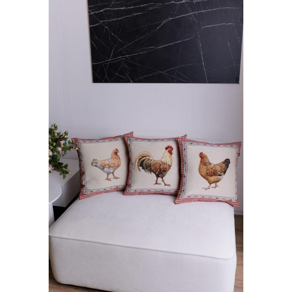Фото - Подушка декоративна Прованс Гобеленова Добробут курочка 45х45 см (044440)