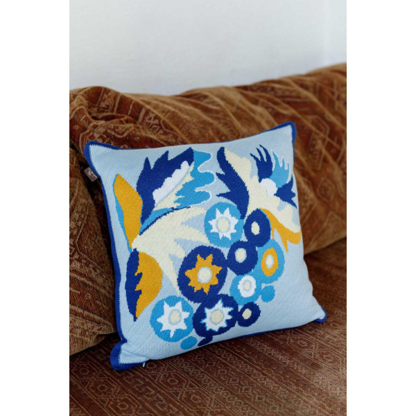 Фото - Подушка декоративна Прованс в'язана Самчиківські мотиви 45х45 см (044464) Фото - Подушка декоративна Прованс в'язана Самчиківські мотиви 45х45 см (044464)