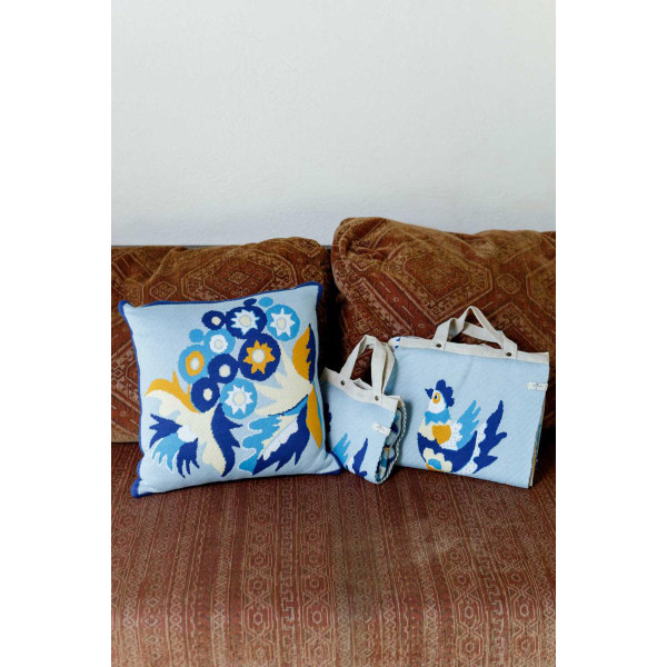 Фото - Подушка декоративна Прованс в'язана Самчиківські мотиви 45х45 см (044464)