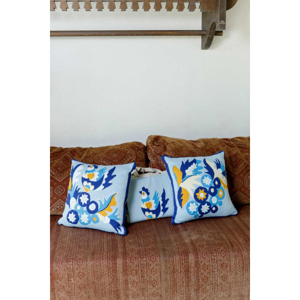 Фото - Подушка декоративна Прованс в'язана Самчиківські мотиви 45х45 см (044464)