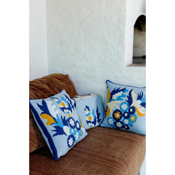 Фото - Подушка декоративна Прованс в'язана Самчиківські мотиви 45х45 см (044464)