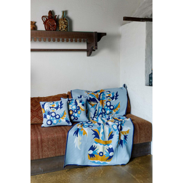 Фото - Подушка декоративна Прованс в'язана Самчиківські мотиви 45х45 см (044464)