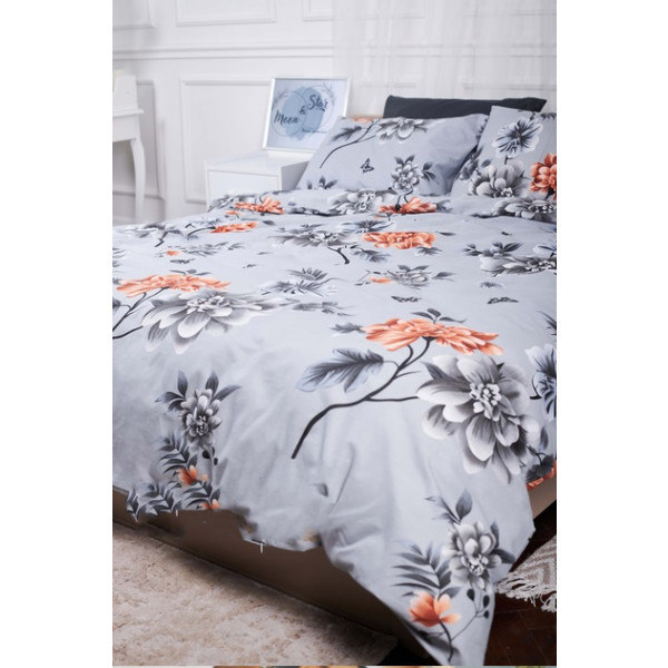 Фото - Комплект постільної білизни Moon&Star 143х210 Piwonie Gray Ranforce Elite (MS-820000051)
