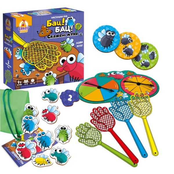 Фото - Настільна гра (5-7 років) Vladi Toys Бац! Бац! Скажені мухи (VT8055-37)
