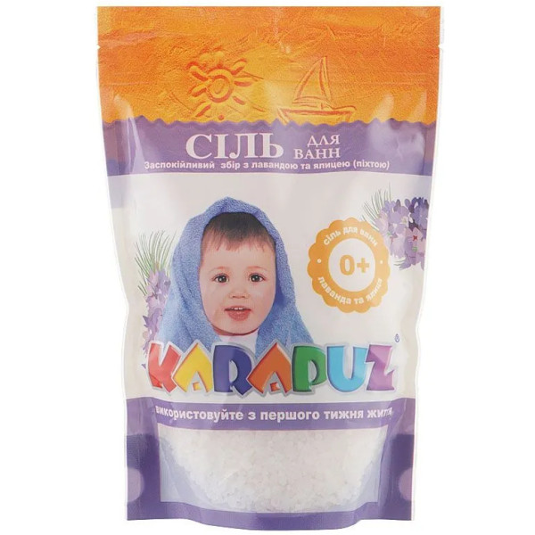 Фото - Соль для ванны детская Карапуз 500 г лаванды и пихты (4820049380200)
