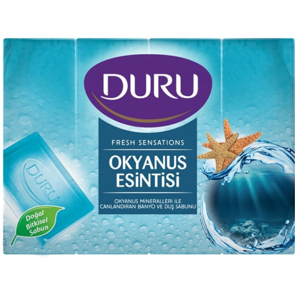 Фото - Тверде мило Duru Fresh Sensations Океанський бриз 4х150 г (8690506494605) Фото - Тверде мило Duru Fresh Sensations Океанський бриз 4х150 г (8690506494605)
