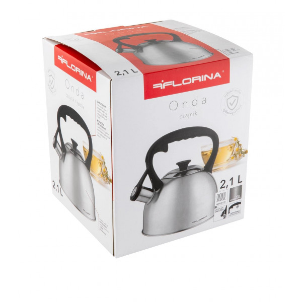 Фото - Чайник металевий FLORINA ONDA 2,1 л (5C0227)