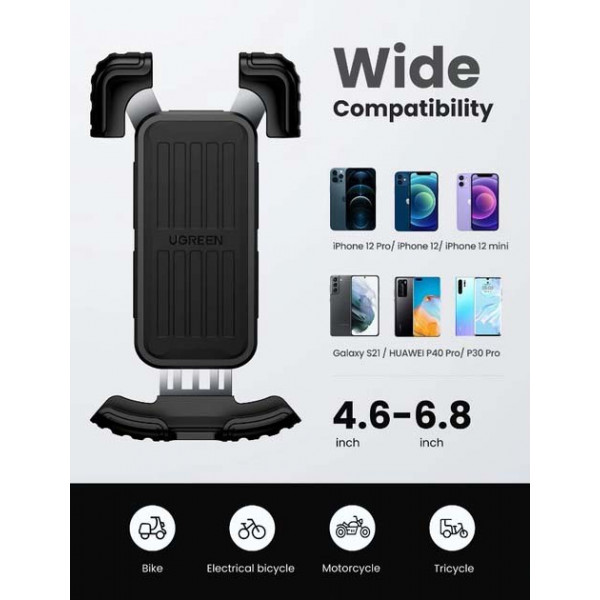 Фото - Держатель для мобильного устройства UGREEN LP494 Bike Phone Mount Gray (60548)