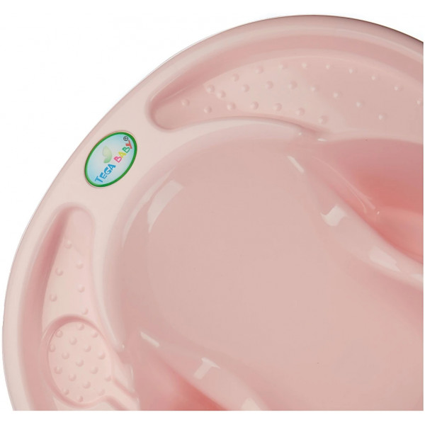 Фото - Детская ванночка Tega Baby Комфорт с термометром 2 в 1 анатомическая Светло-розовая (TG-011-104)
