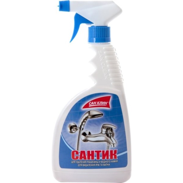 Фото - Засіб для миття у ванній кімнаті San Clean для видалення іржі з розпилювачем 500 мл (4820003542989)