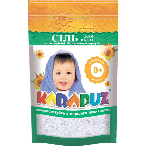 Фото - Сіль для ванни дитяча Карапуз 500 г череда (4820049380217)