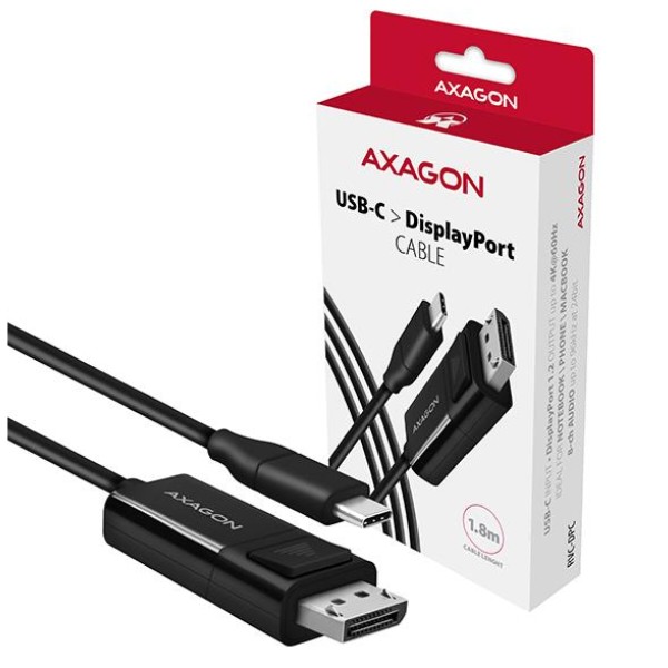 Фото - Кабель AXAGON RVC-DPC USB-C-DisplayPort 1.8м Black (RVC-DPC)
