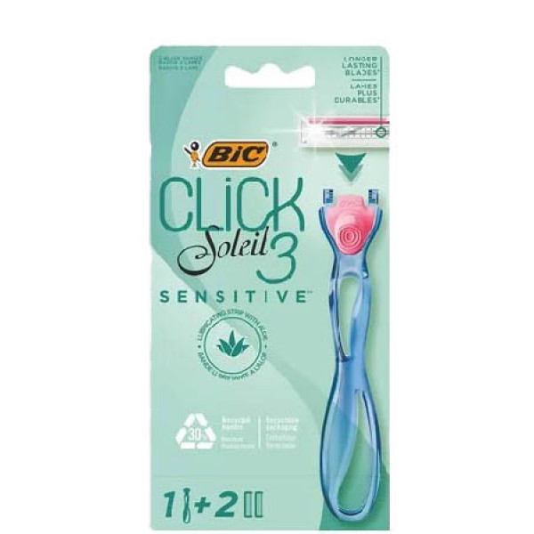Фото - Картридж для станка жіночого BIC Miss Soleil Click Sensitive з 2 змінними картриджами (3086123644953)