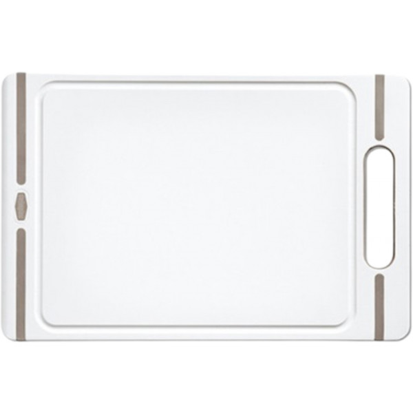 Фото - Дошка обробна Stefanplast ITALIAN CHEF XL 39x25,5 білий/сірий (51512)