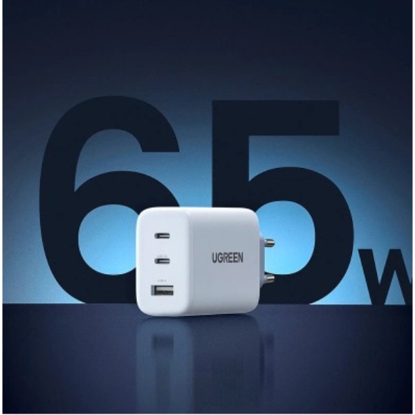 Фото - Сетевое зарядное устройство UGREEN 3xCD275 USB 65W 2xType-C+USB QC3.0 (90496)