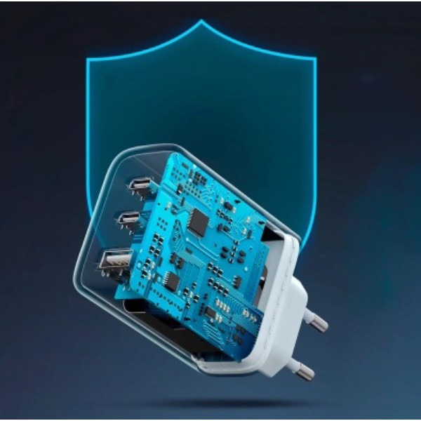 Фото - Сетевое зарядное устройство UGREEN 3xCD275 USB 65W 2xType-C+USB QC3.0 (90496)