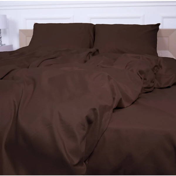 Фото - Простынь двуспальная MirSon Soft Elegance №19-1230 Friar Brown 180х190 см (2200010917307)
